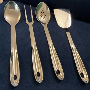 All-Clad bundle of 4 stainless cooking utensils